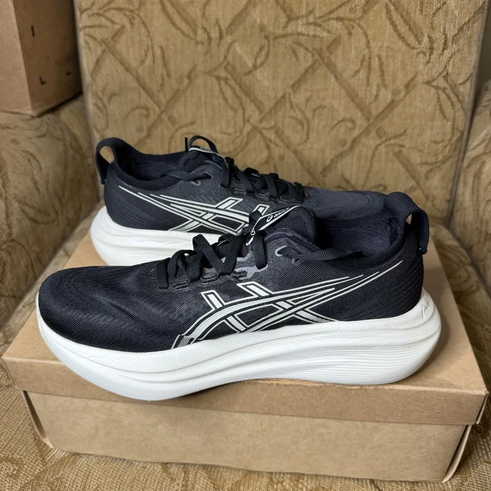 ASICS Gel-Nimbus 27 Black Lake Grey 1012B752-002 Women's Size 9 D Wide Running